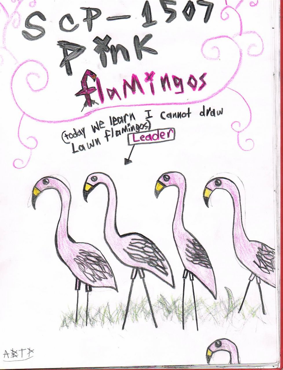 Scp 1507 Lawn Flamingos By Abloodthirstypikachu Fur Affinity Dot Net