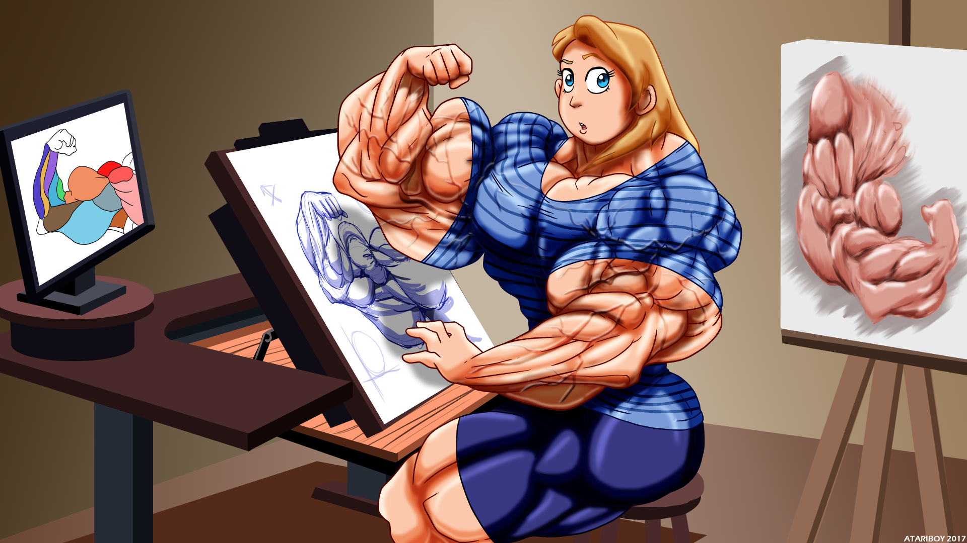 Female Muscle Growth Pov.