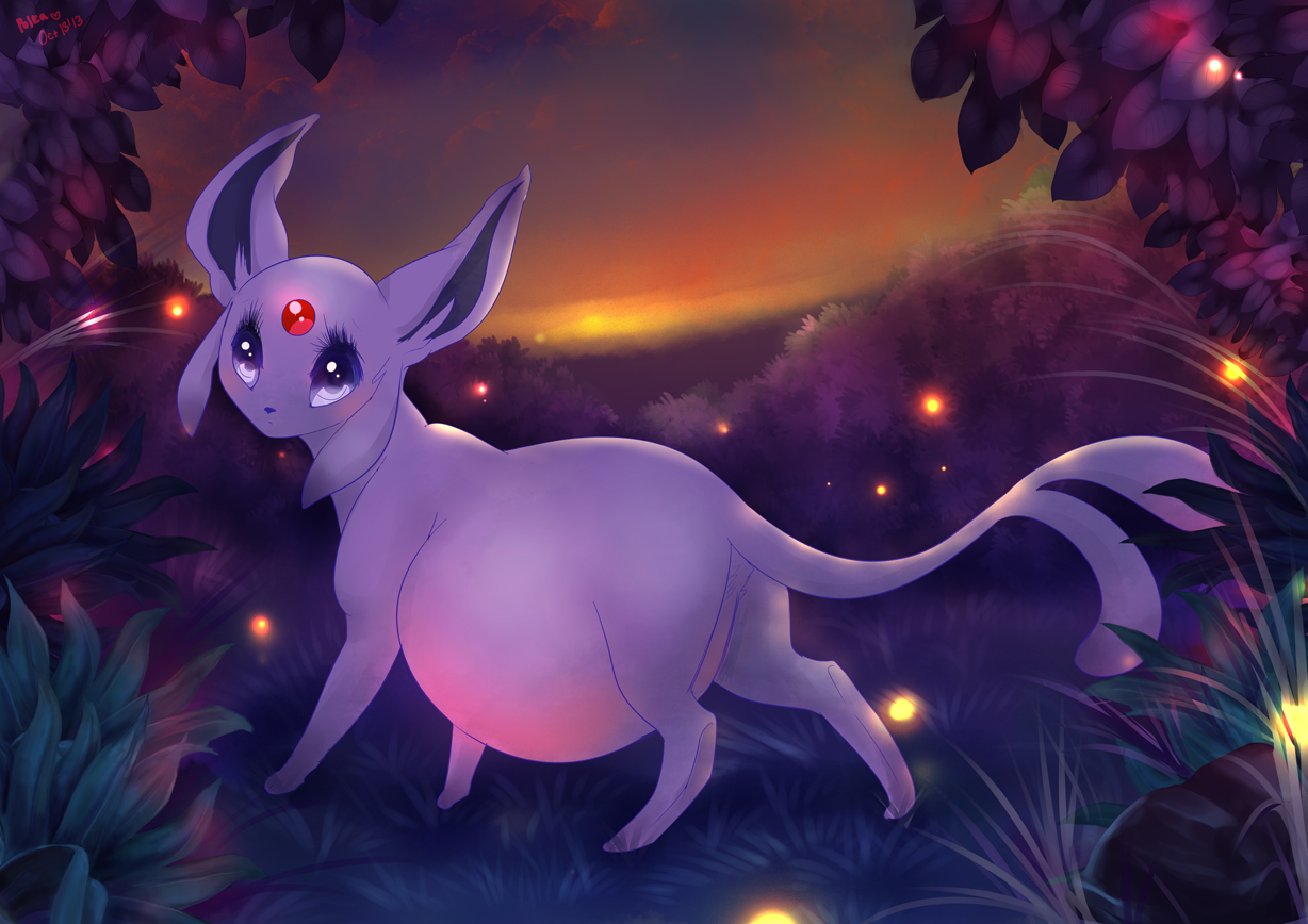 A Wild Espeon Appeared By Black Kitty Fur Affinity Dot Net