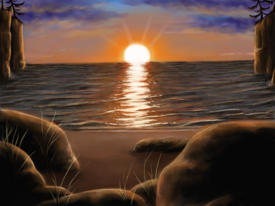 Sunset Beach By Cinnie Fur Affinity Dot Net