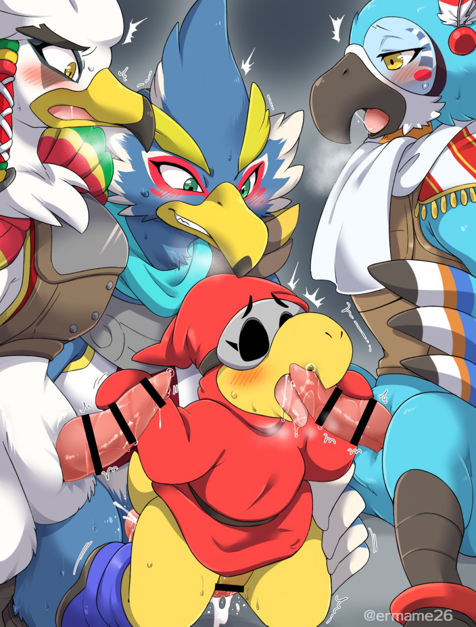 Rule 34 Ambiguous Gender Anal Anthro Avian Balls Bird Blue Body Blue Feathers Blush Bodily