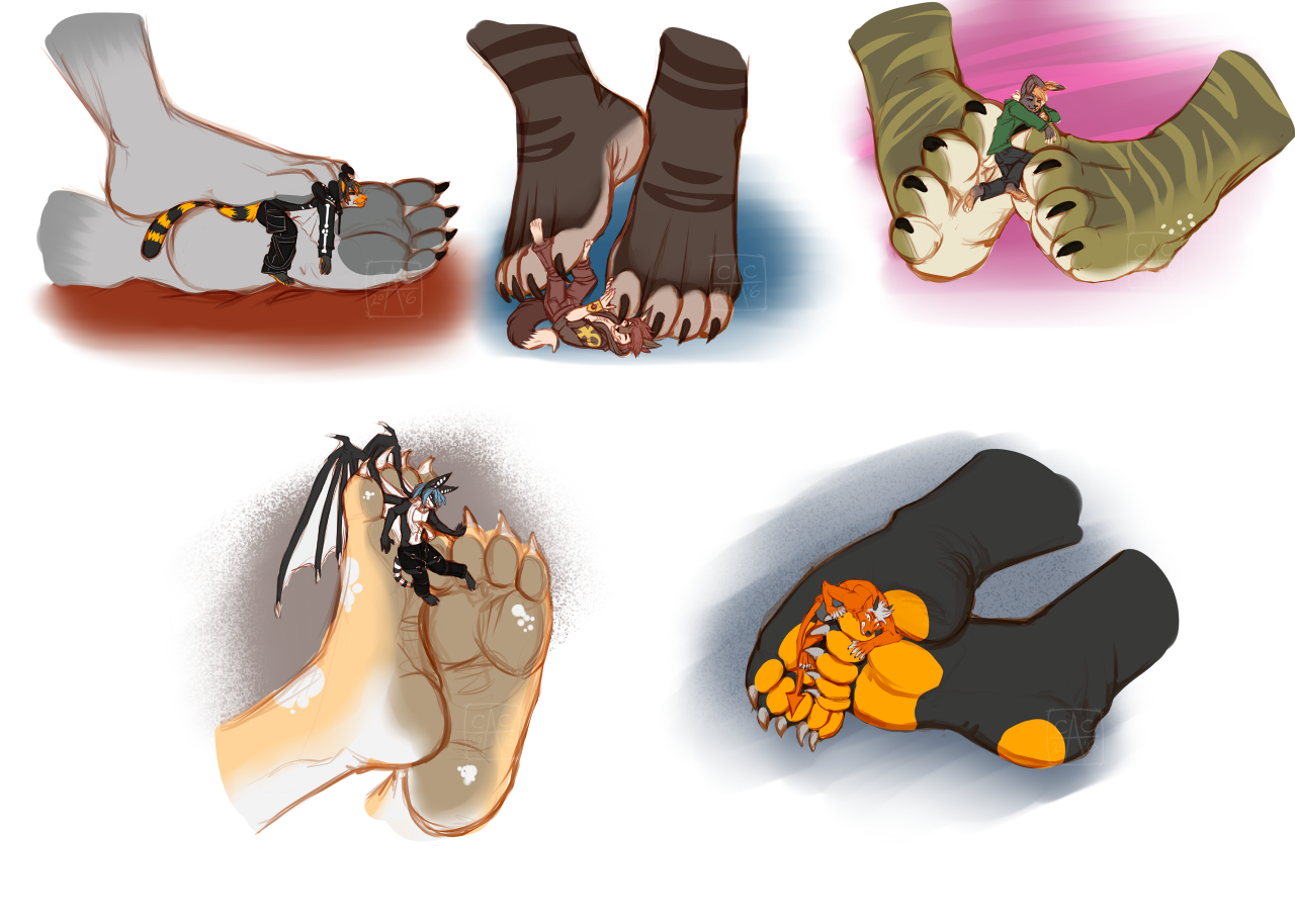 Sketchpage- Study- 4 toed feet - Cenotaph. 
