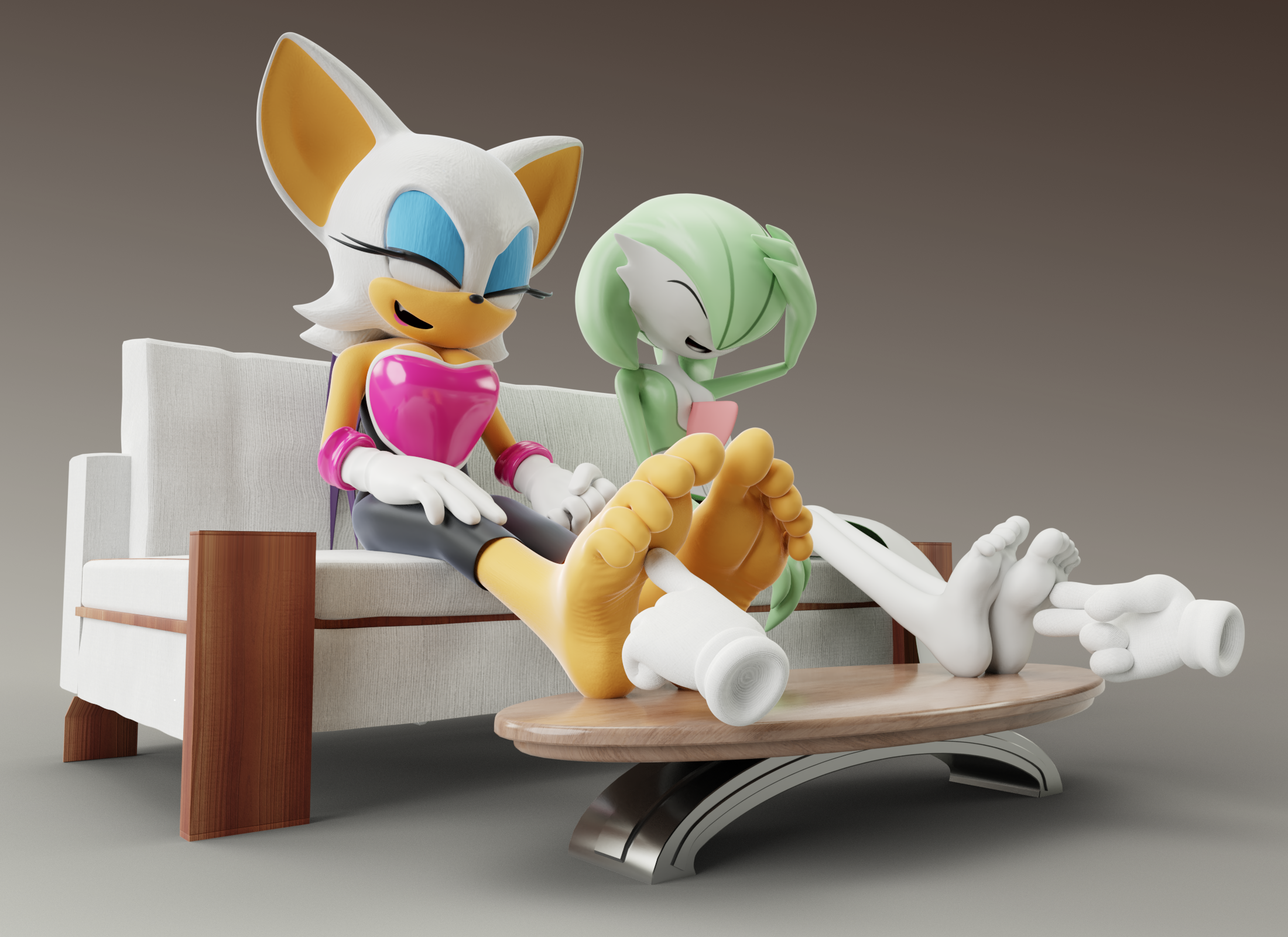 3D Rouge and Gardevoir Tickles. 