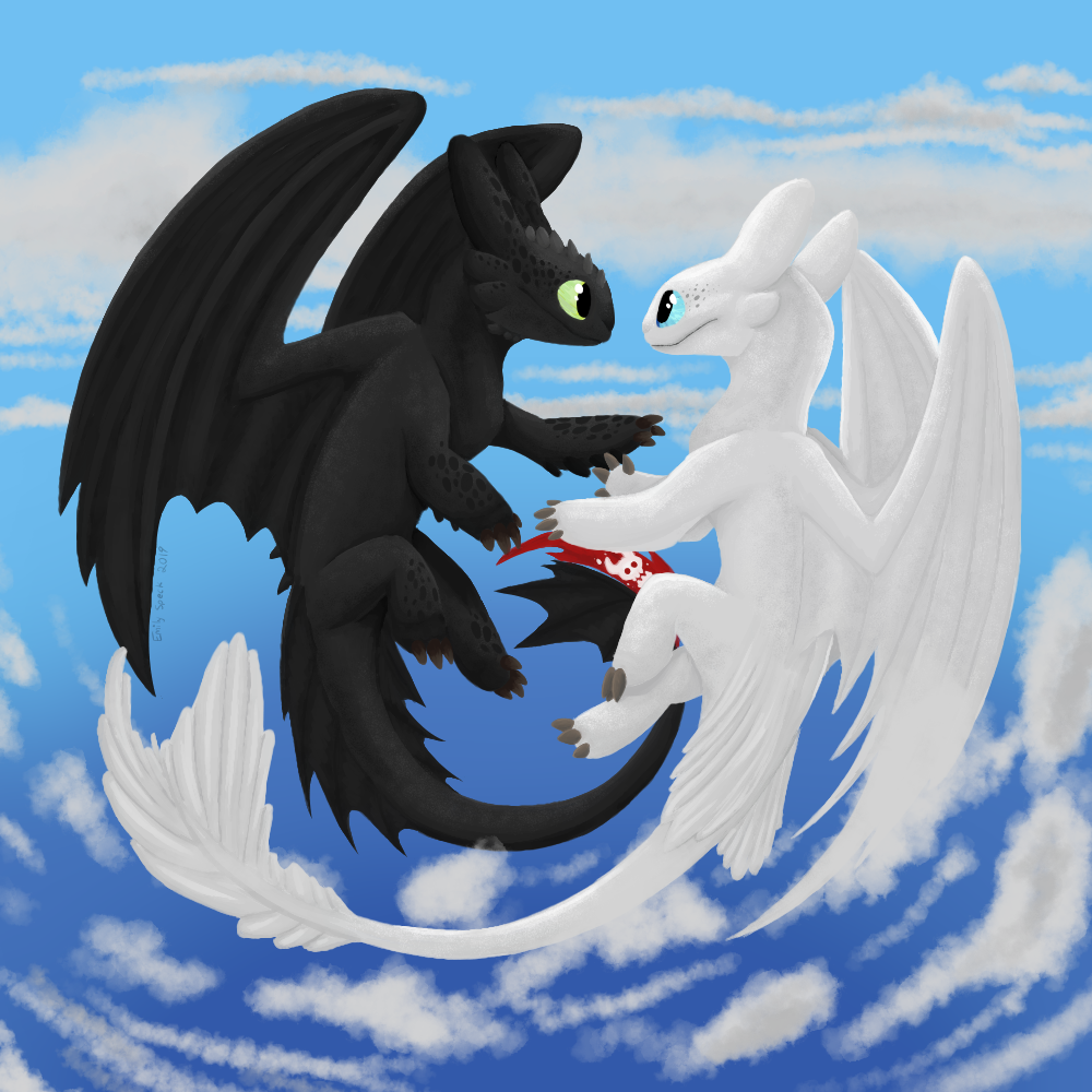 Httyd Toothless And Light Fury : I hope you gonna enjoy it! - Voltear