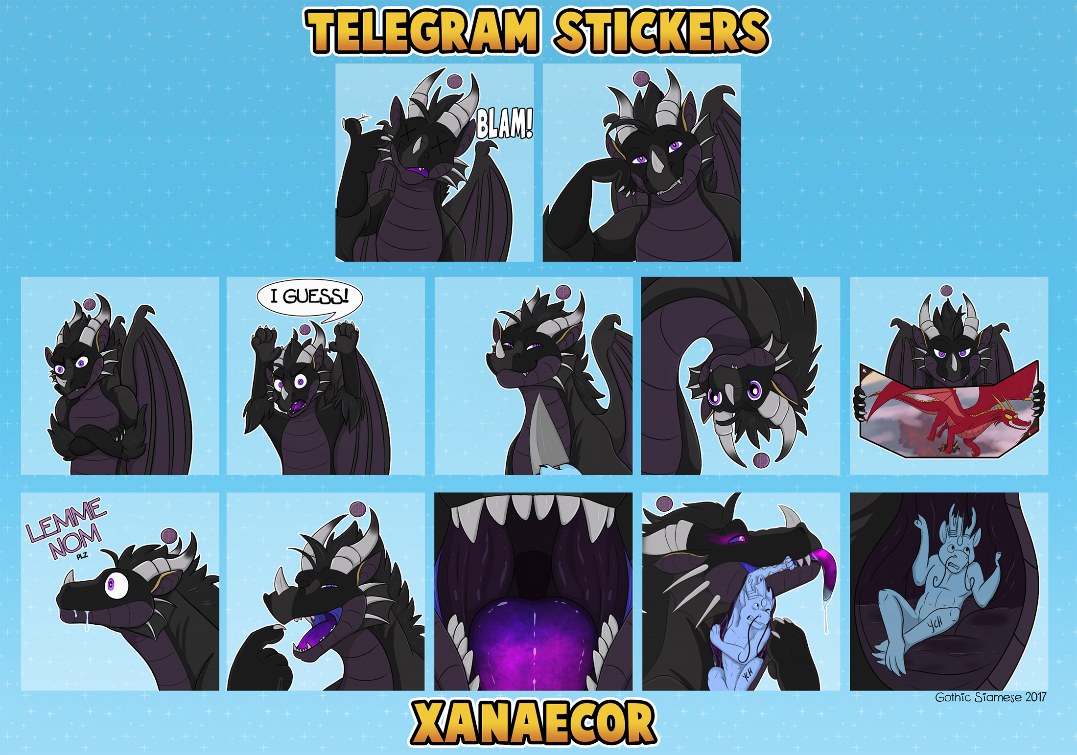 Xanaecor Sticker Pack By Gothicsiamese Fur Affinity Dot Net