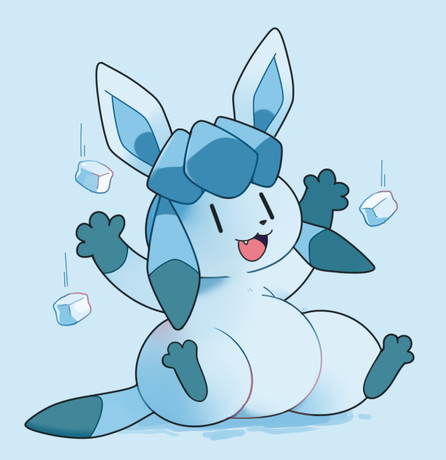 Glaceon With Ice Cubes By Happycrumble Fur Affinity.