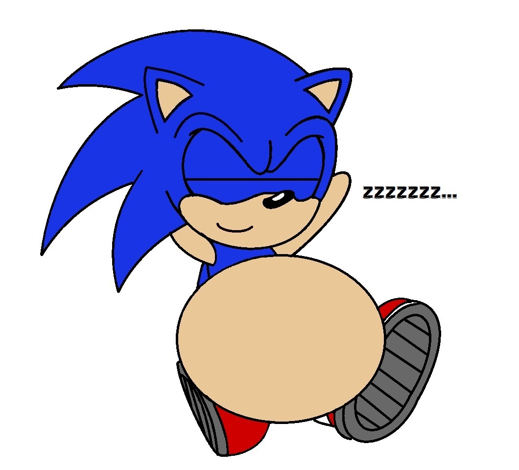 Fat Sonic Sleeping By Heavymetalrules Fur Affinity Dot Net
