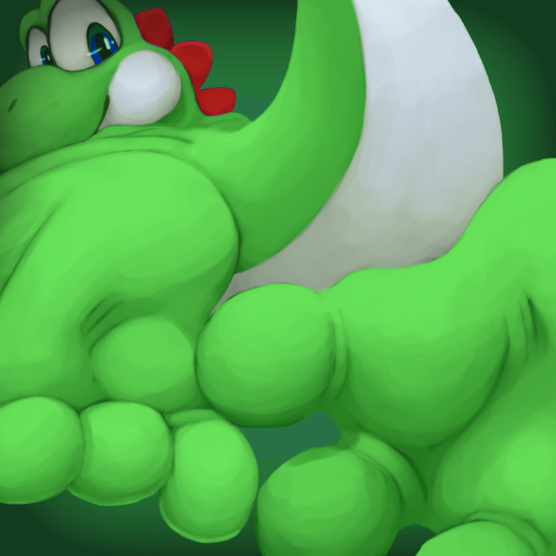 those aren't actually yoshi's feet, he has normal sized fit and i...