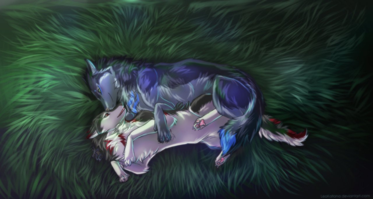images cuddling cute anime wolf couples. 