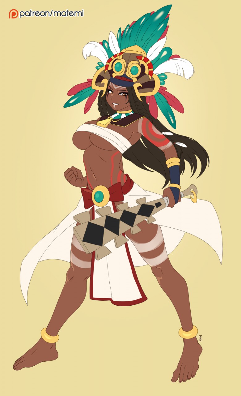 Aztec Warrior By Matemi Fur Affinity Dot Net.