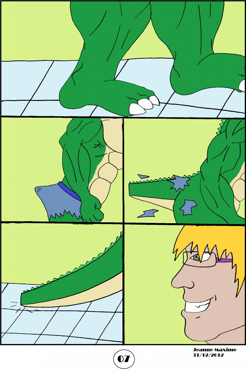 Crocodile Anthro TF Page 07 By Maxime-Jeanne -- Fur.