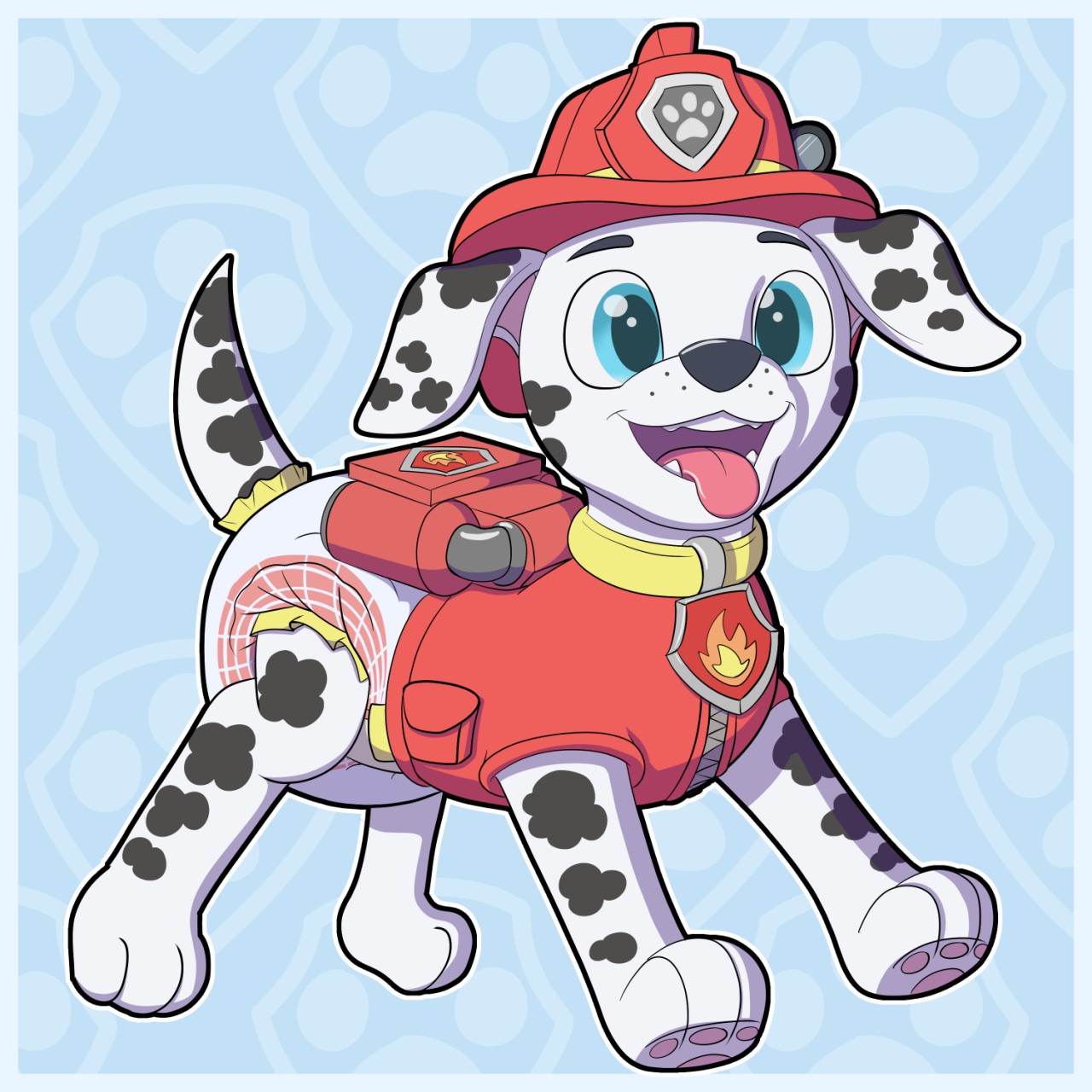 Paw Patrol Chase In Diapers.