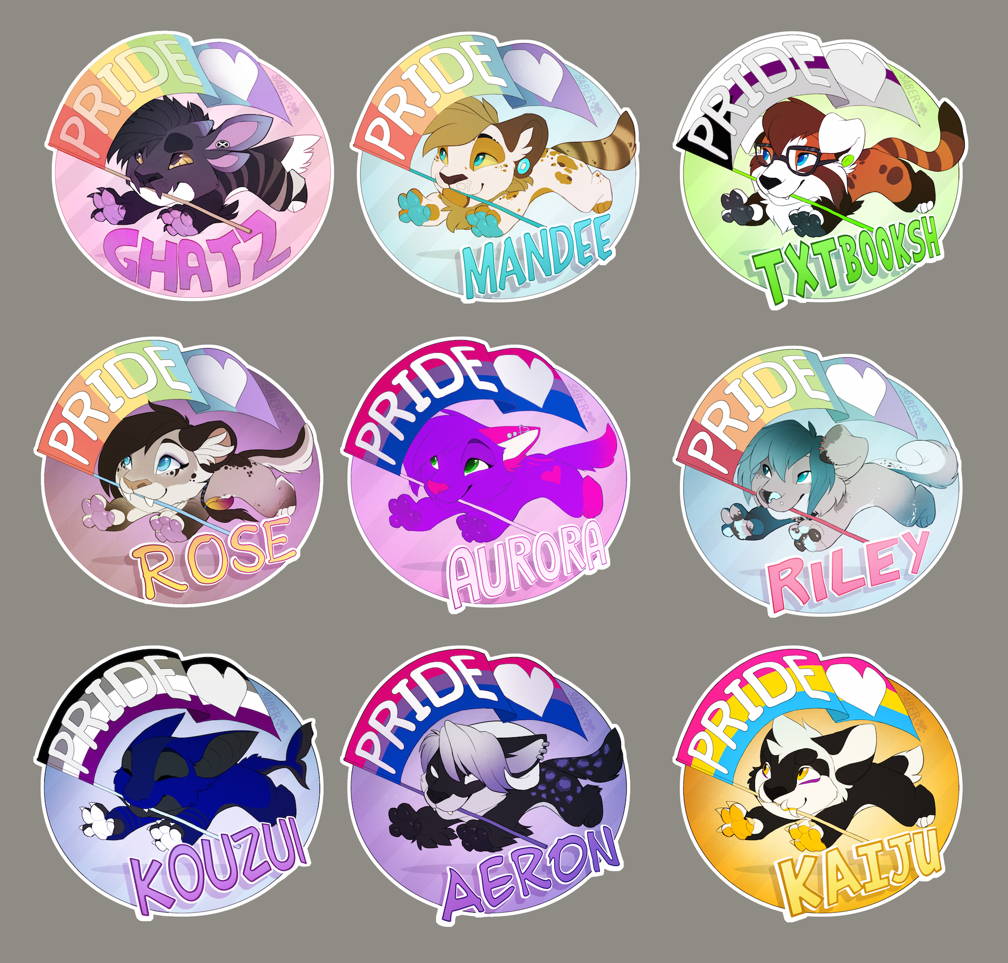 Pride Badges By Sabertooth Raccoon Fur Affinity Dot Net