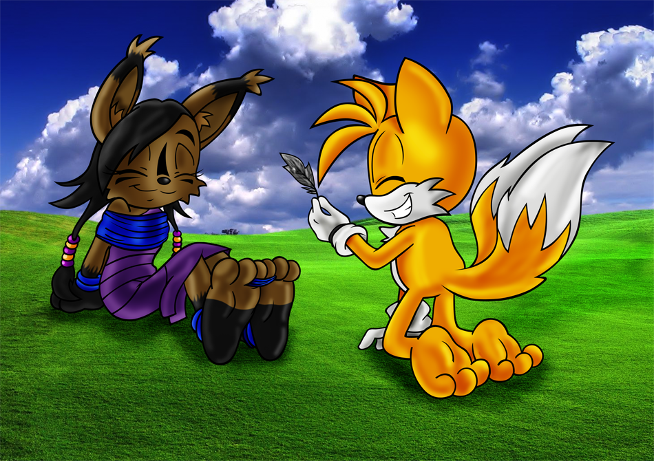 [3D] Relaxing times with Tails by FeetyMcFoot on DeviantArt