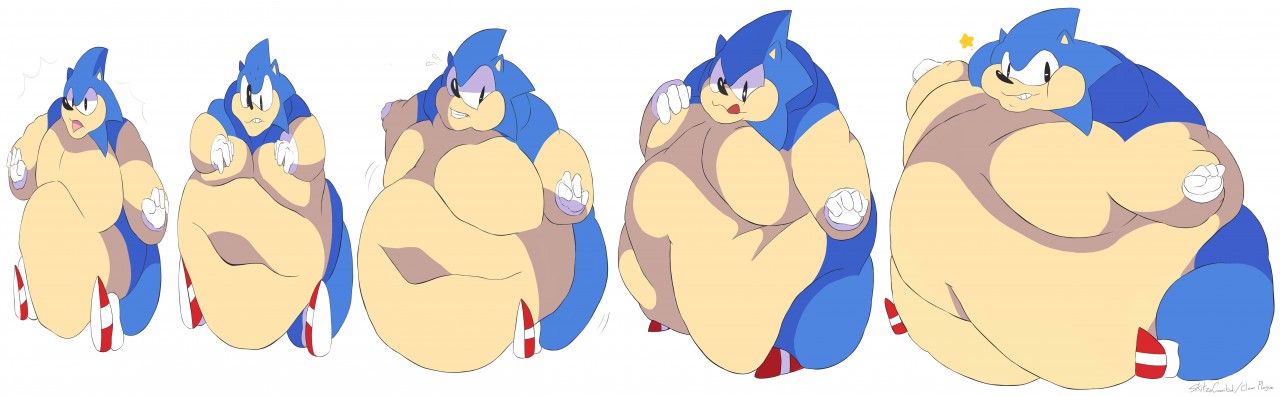 Commission Sonic Weight Gain Sequence 2 The Revengeance By