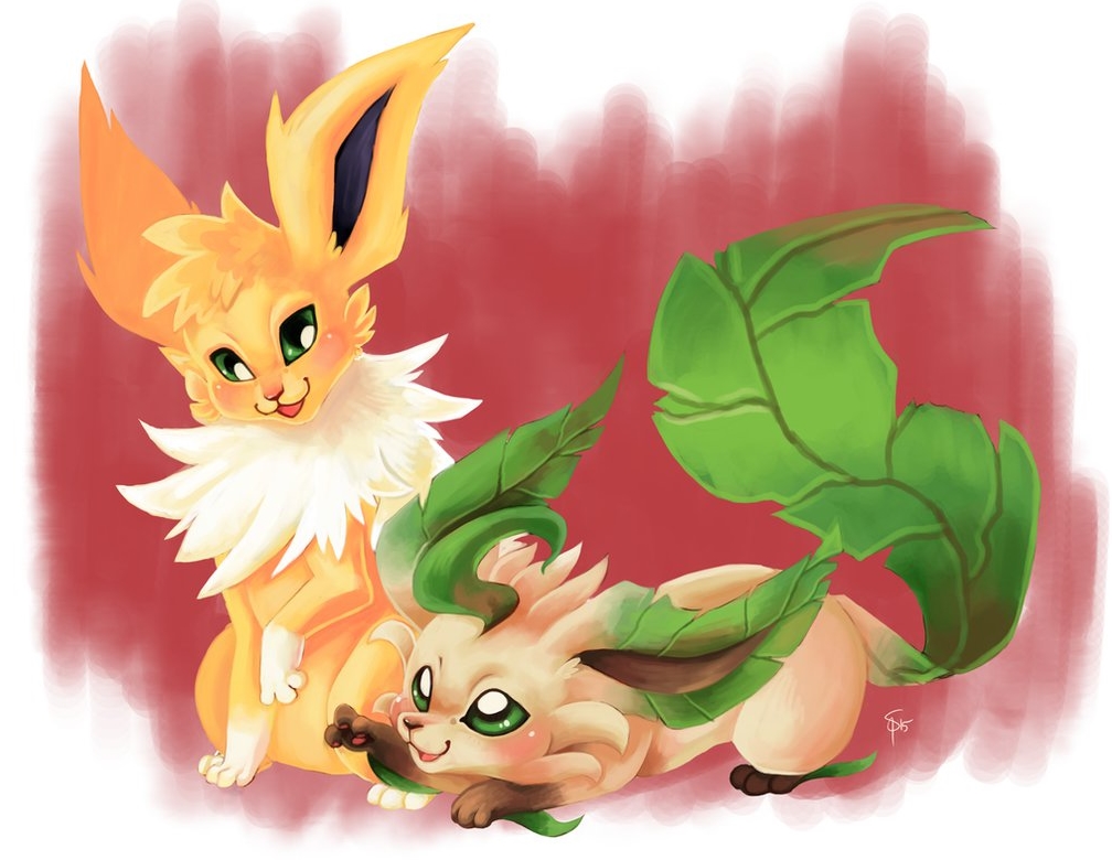 Jolteon And Leafeon.