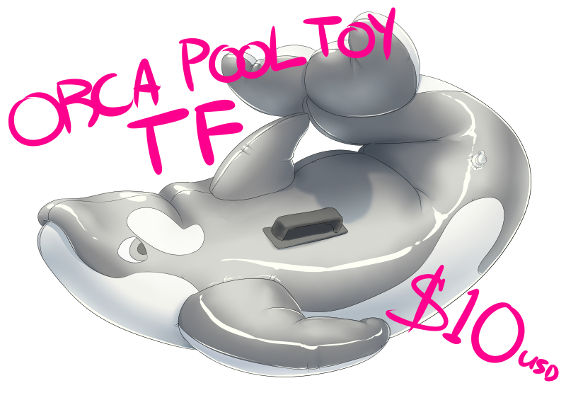 ORCA POOL TOY TF $10 by TheWhiteFalcon inflatable orca pool toy. 