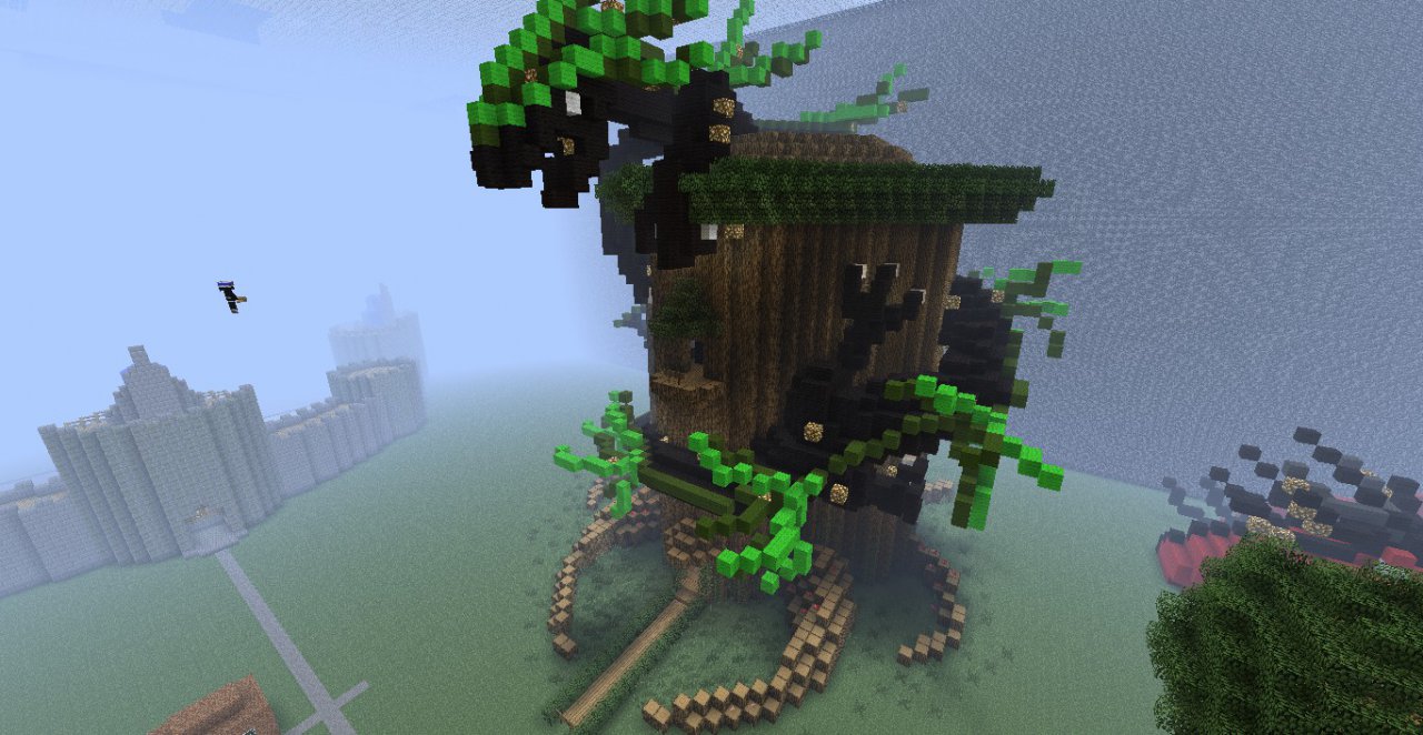 The World Tree Minecraft Pixel Art In 3d By
