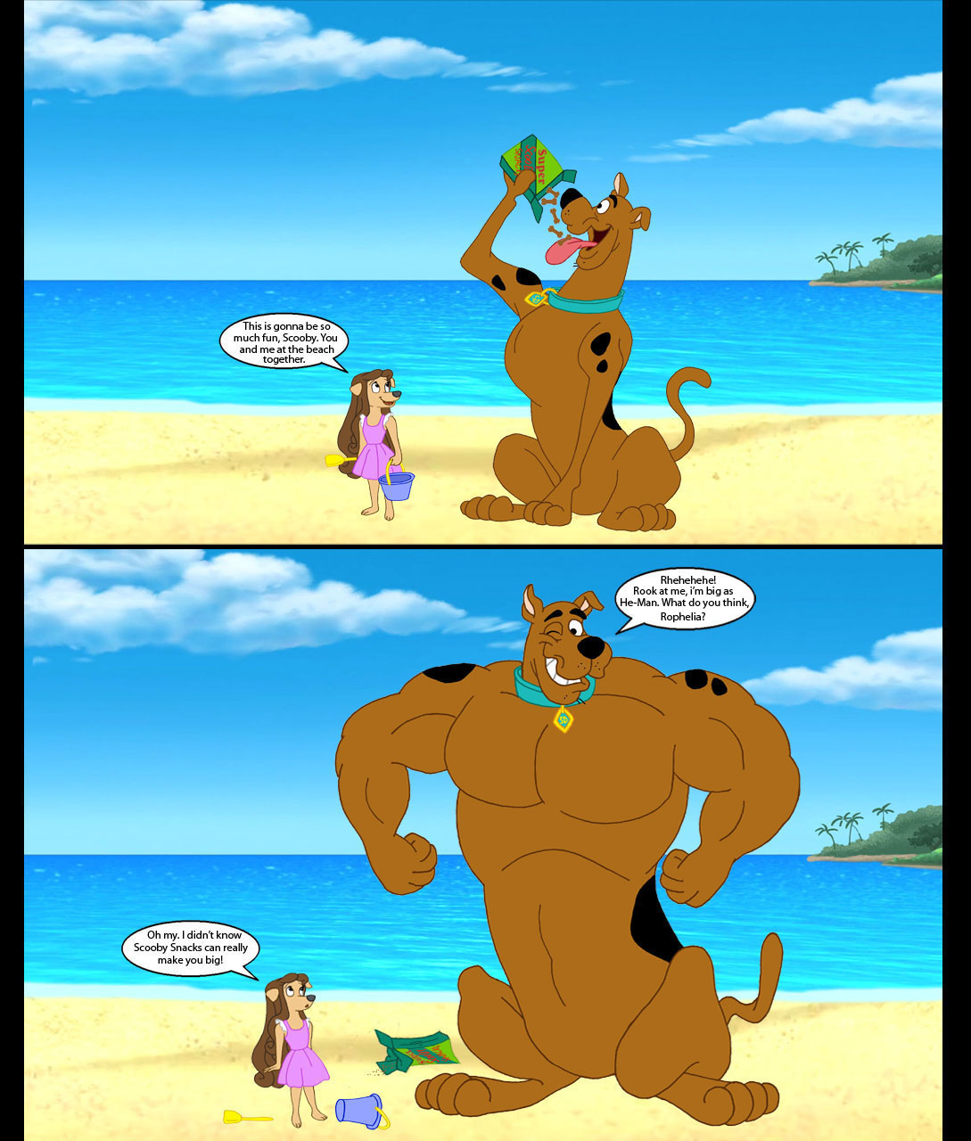 Scrappy doo muscle growth - published by: He can't be bigger than that...