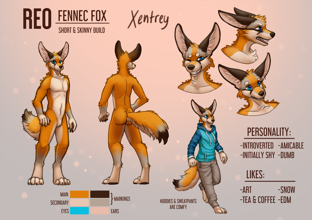 Furry Ref Sheet Base Fox.